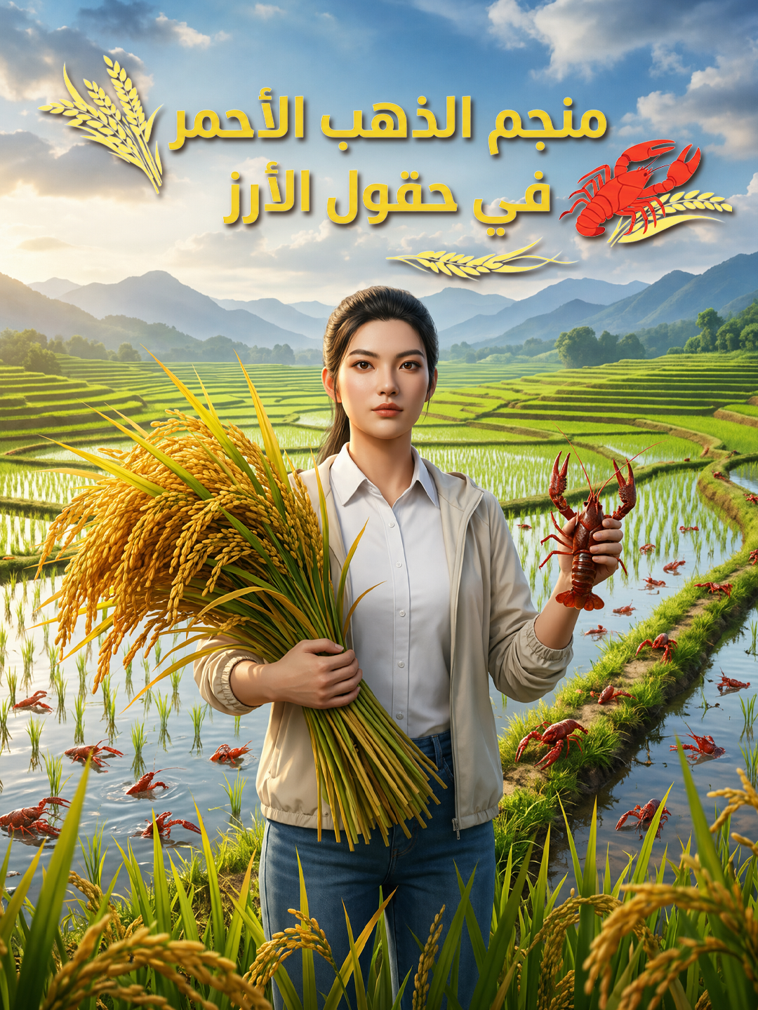 منجم الذهب الأحمر في حقول الأرز
