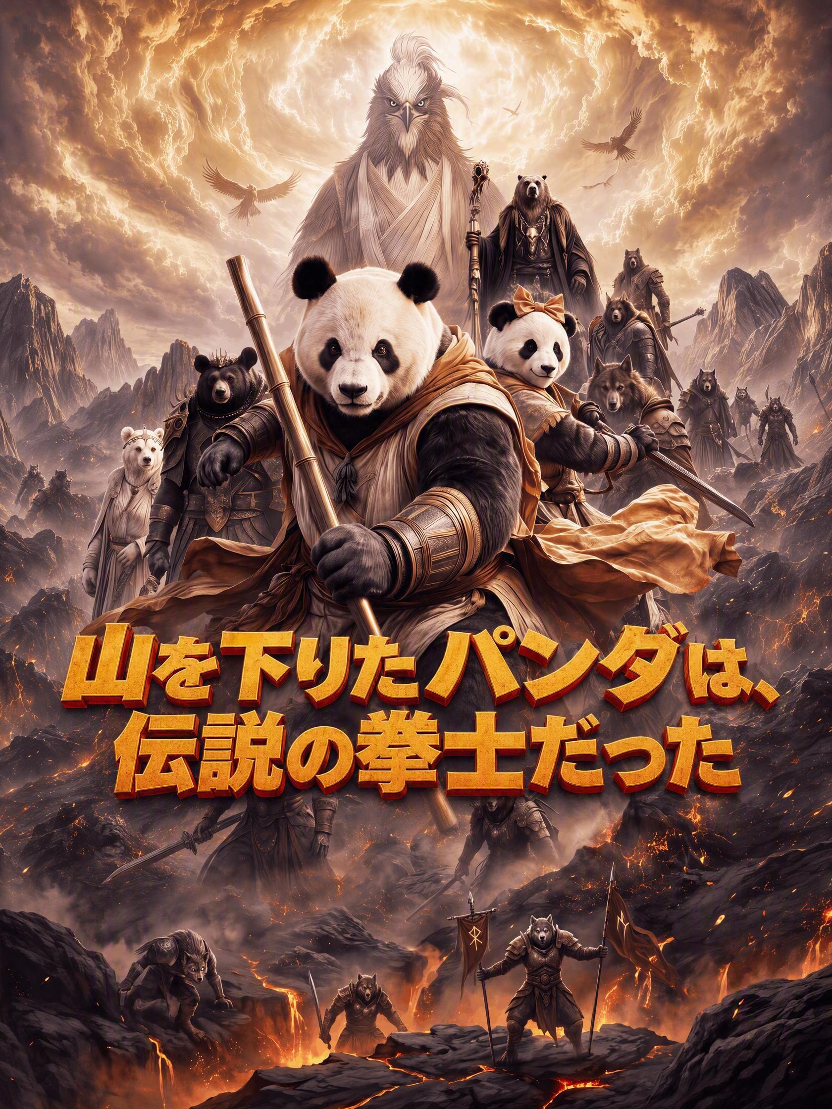 山を下りたパンダは、伝説の拳士だった
